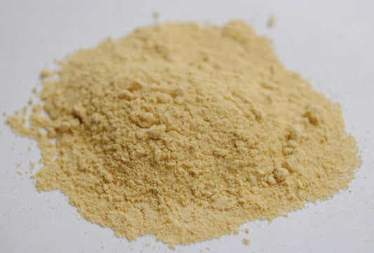 Ashwagandha root and powder, an adaptogenic herb