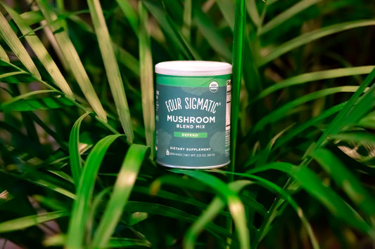 Cup of mushroom coffee with adaptogens for focus and energy
