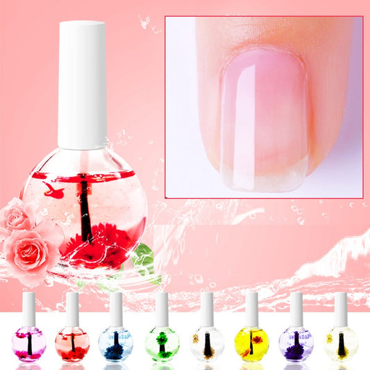 Nourishing dried flower cuticle oil nail treatment