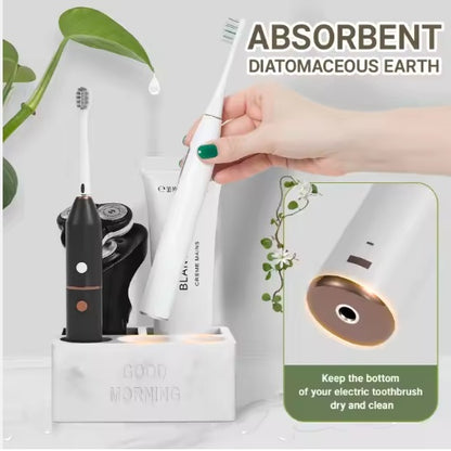 Countertop toothbrush and toothpaste organizer stand