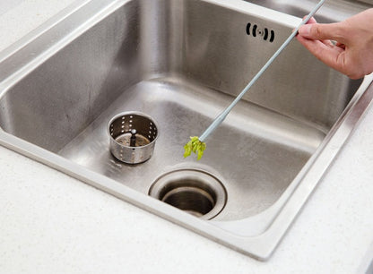 Flexible spring drain clog remover tool