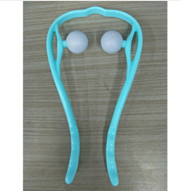 Handheld 6-wheel manual neck and shoulder roller massager