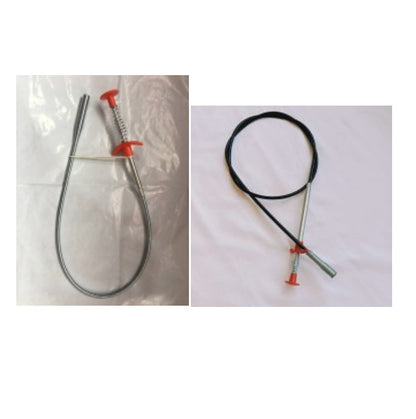 Flexible spring drain clog remover tool