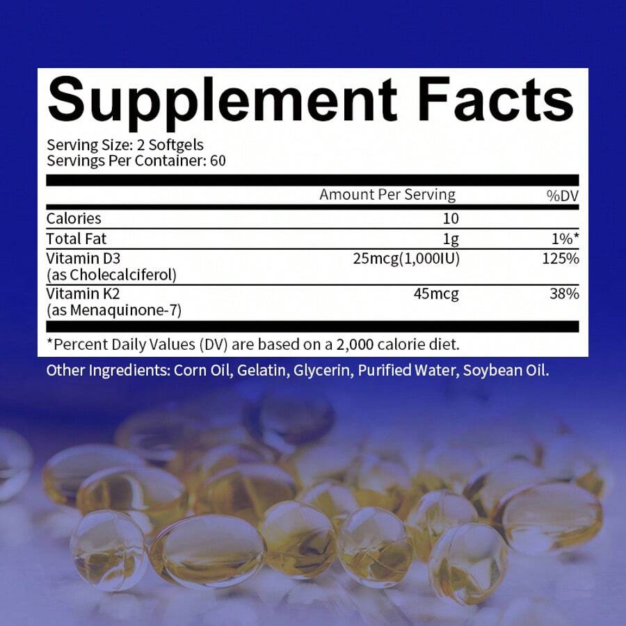 InnerVital SunShield Vitamin D3 + K2 Capsules - view 2