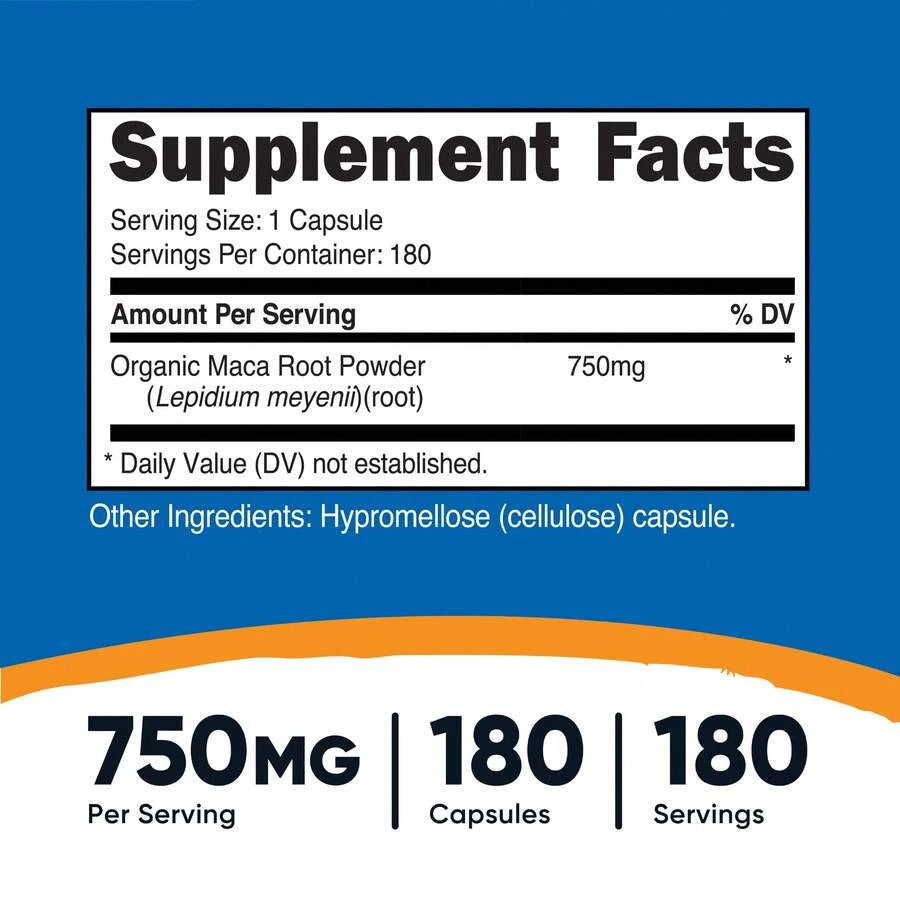 Maca Root 750mg Capsules - view 2
