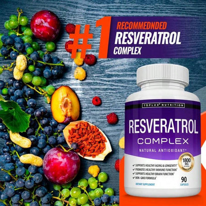 Resveratrol Antioxidant Support Capsules - back label supplement facts
