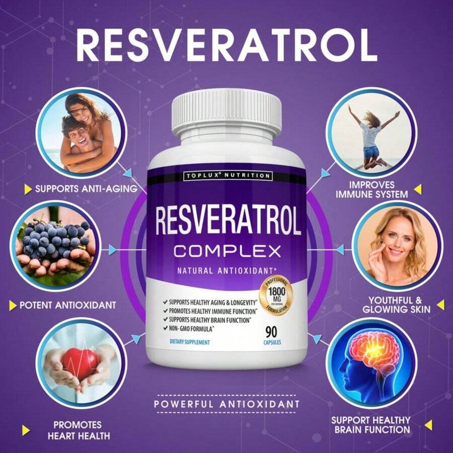 Resveratrol Antioxidant Support Capsules - detail