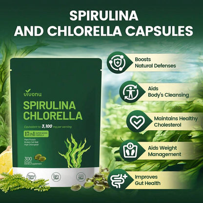 Spirulina & Chlorella Superfood Capsules - view 2