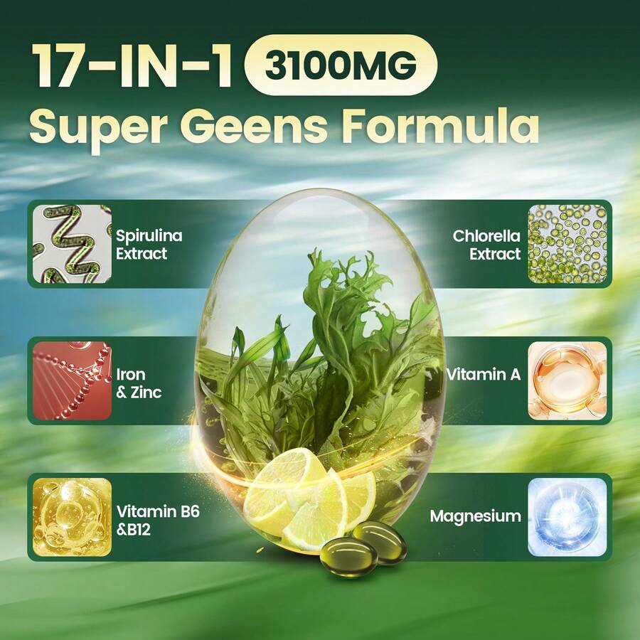 Spirulina & Chlorella Superfood Capsules - view 4