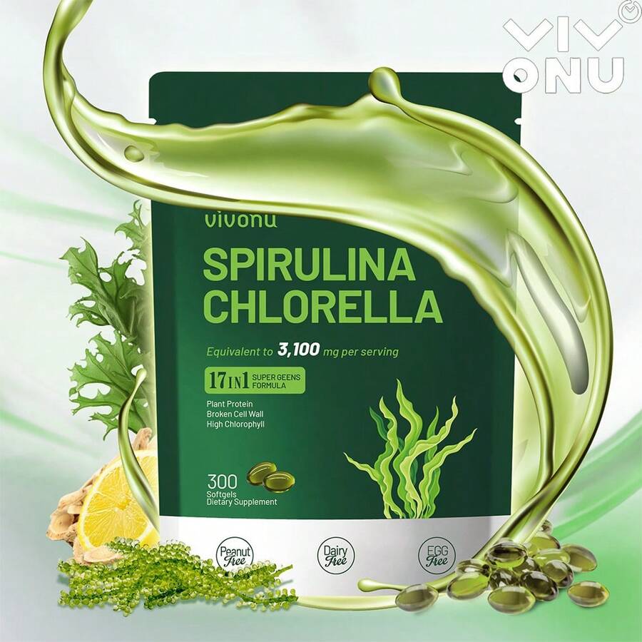 Spirulina & Chlorella Superfood Capsules