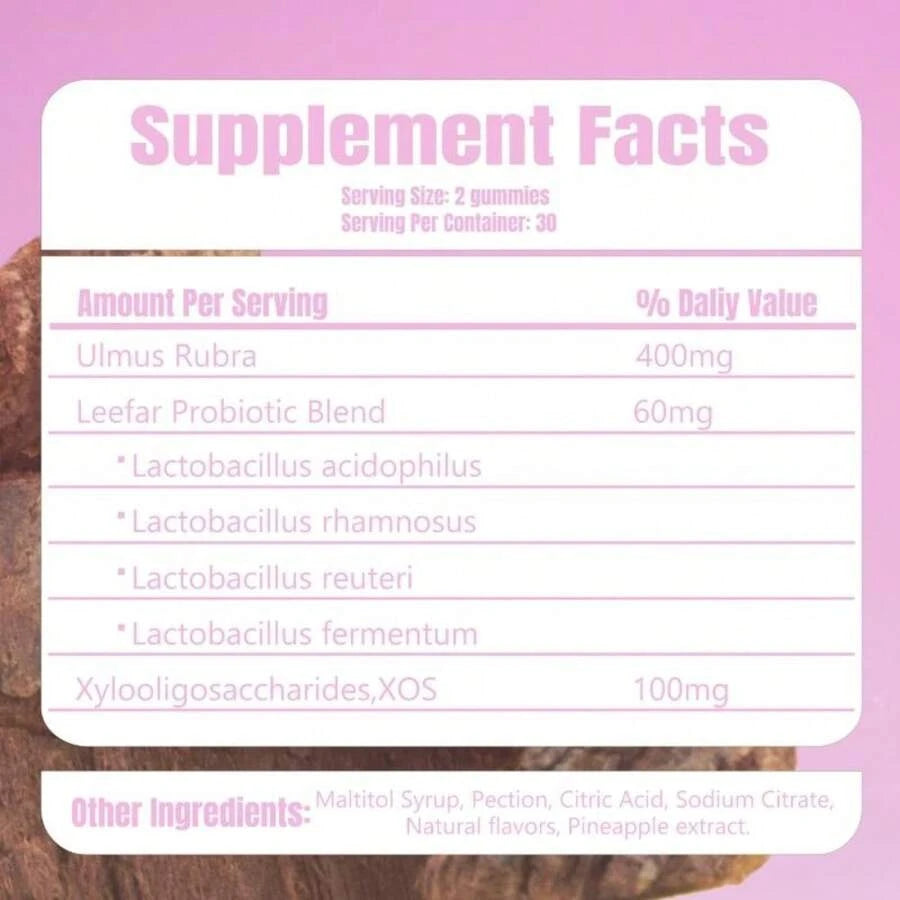 Women's Probiotic Gummies - back label supplement facts