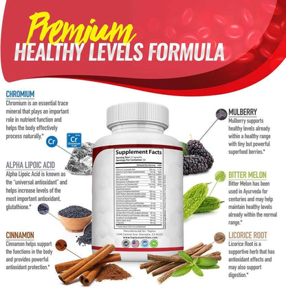 Blood Sugar Support Capsules - back label supplement facts