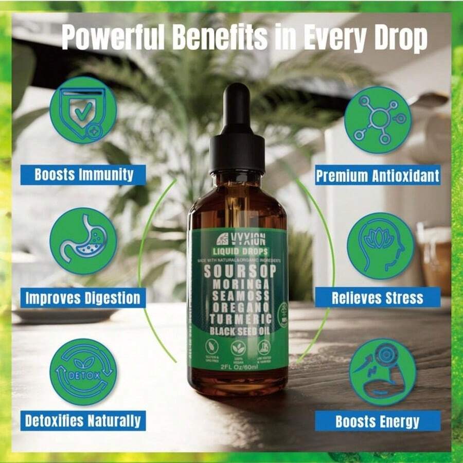 Soursop 10-in-1 Liquid Wellness Drops - detail