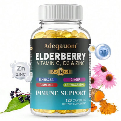Black Elderberry Immune Complex Softgels - front label