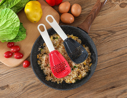 Multifunctional slotted cooking spoon and masher