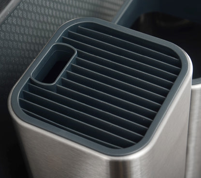 Large-capacity kitchen utensil and cutlery holder
