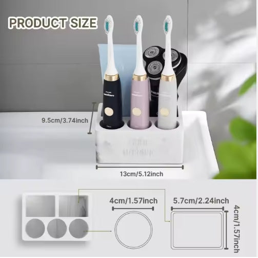 Countertop toothbrush and toothpaste organizer stand
