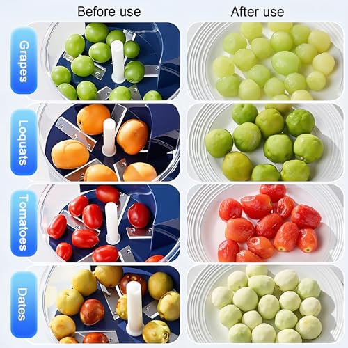Electric automatic fruit peeler for grapes and tomatoes