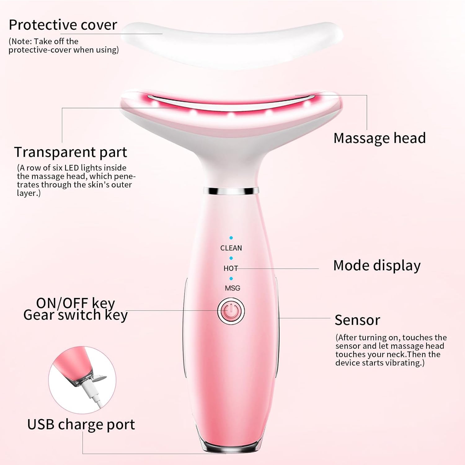 3-in-1 heated neck and face sculpting massager