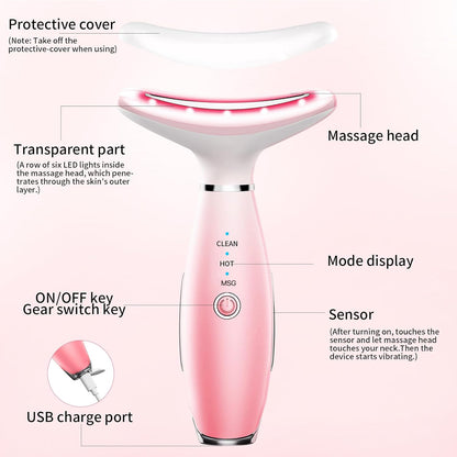 3-in-1 heated neck and face sculpting massager