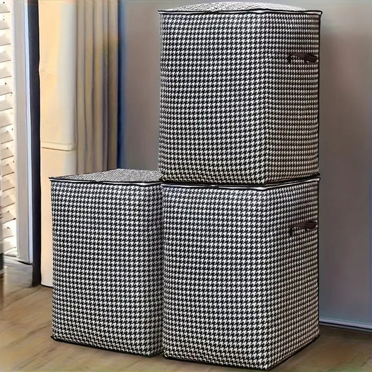 Foldable waterproof storage bags for clothes and comforters