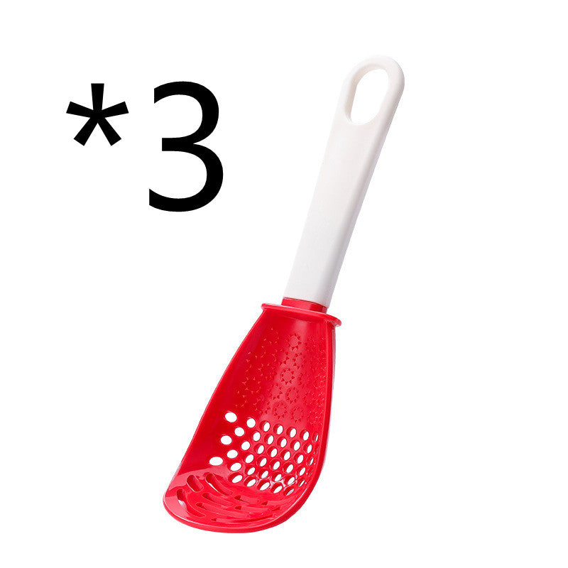 Multifunctional slotted cooking spoon and masher