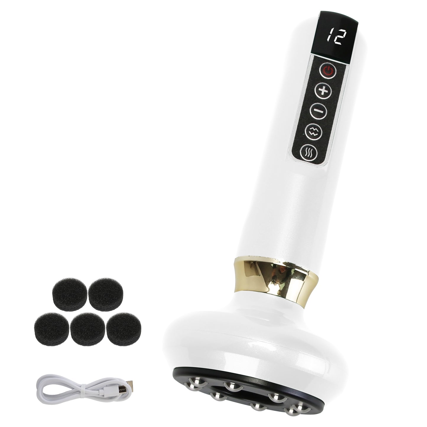 Electric cupping massager with vacuum suction and heat