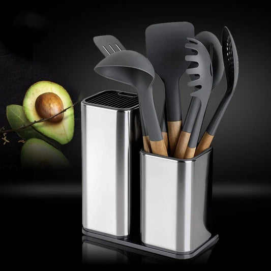 Large-capacity kitchen utensil and cutlery holder