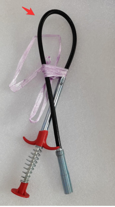 Flexible spring drain clog remover tool