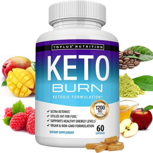 Premium Keto Fat Burner Pills – 1200mg Advanced Ketosis Weight Loss Supplement for Men & Women – 60 Capsules