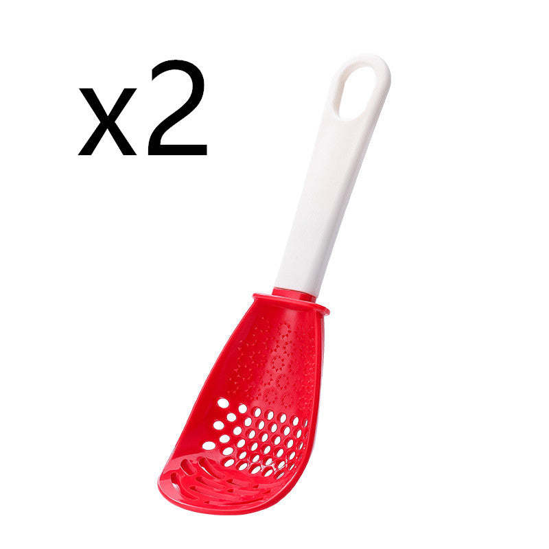 Multifunctional slotted cooking spoon and masher