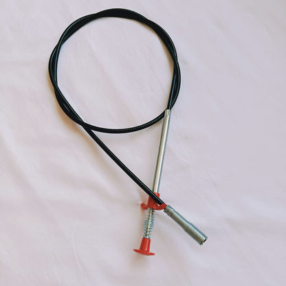 Flexible spring drain clog remover tool