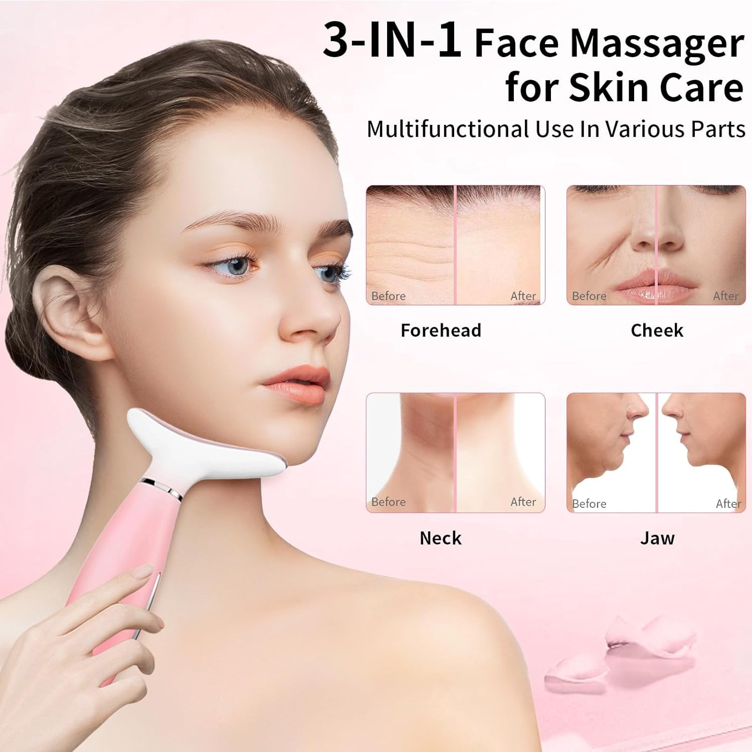 3-in-1 heated neck and face sculpting massager