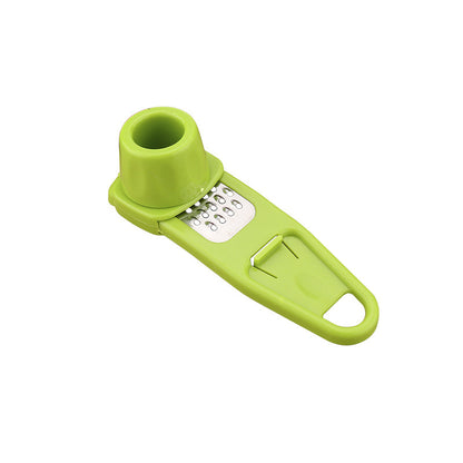 Manual garlic press and seasoning grinder