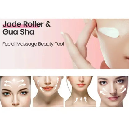 Gua sha facial tool set natural resin face massager