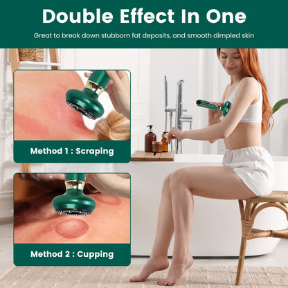 Electric cupping massager with vacuum suction and heat