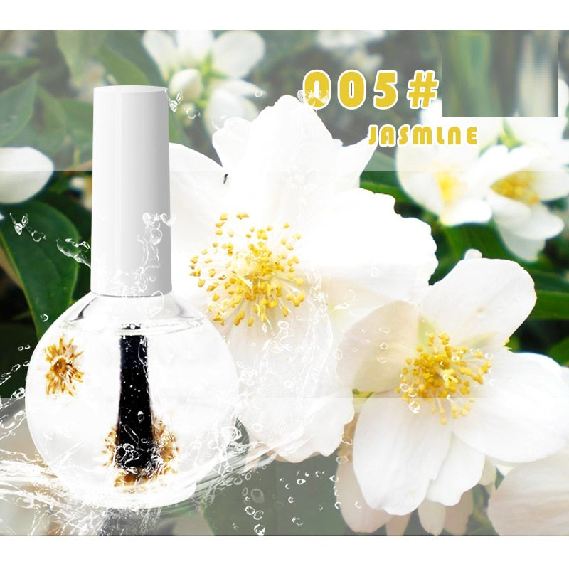 Nourishing dried flower cuticle oil nail treatment