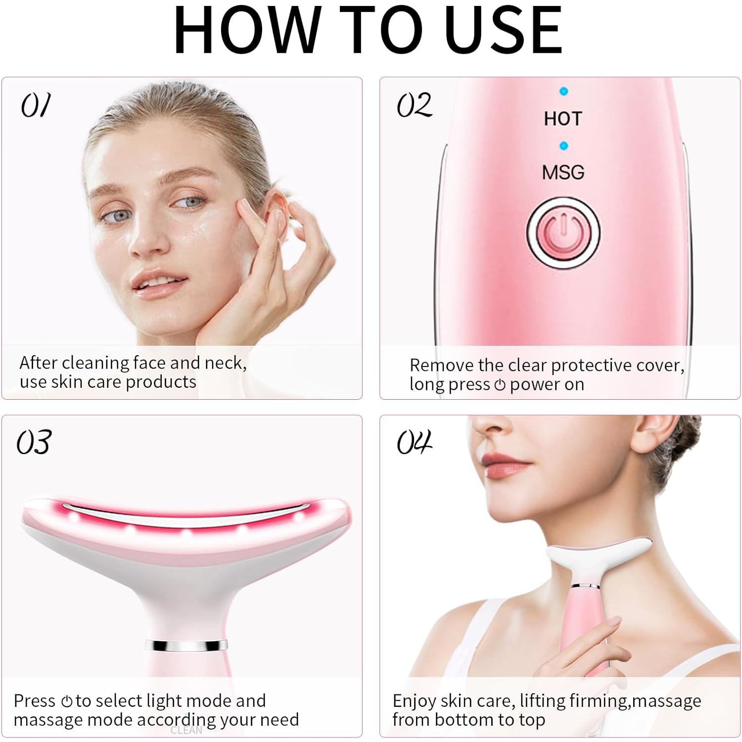 3-in-1 heated neck and face sculpting massager