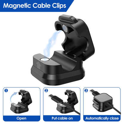 Magnetic cable clips cord organizer 6-pack