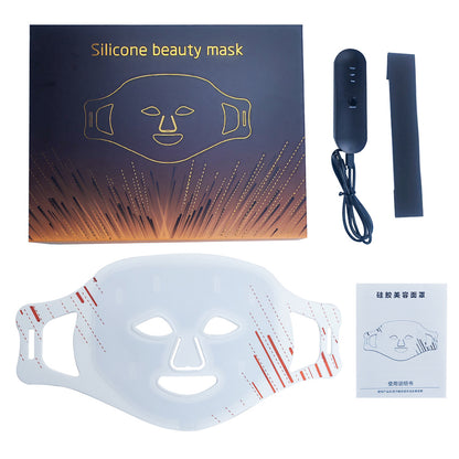 LED silicone photon light therapy face mask