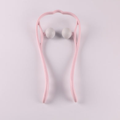 Handheld 6-wheel manual neck and shoulder roller massager