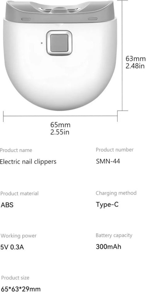 Automatic electric nail clipper for thick nails