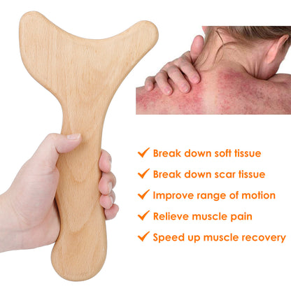 Wood therapy lymphatic drainage massage paddle for body sculpting