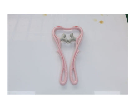 Handheld 6-wheel manual neck and shoulder roller massager