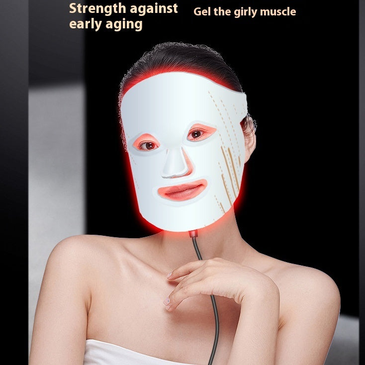 LED silicone photon light therapy face mask
