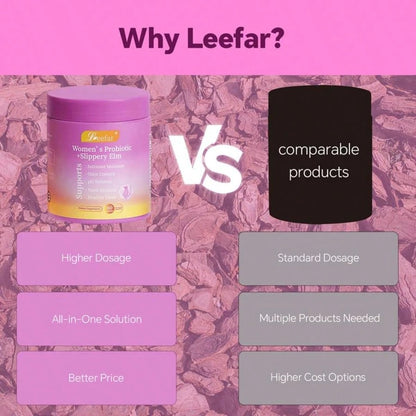 LEEFAR Her Juicy Feminine Probiotic Gummies – All-In-One pH Balance & Moisture Support with Slippery Elm, Prebiotics & Lactobacillus Blend for Women | Hawaiian Pineapple | 60 Count