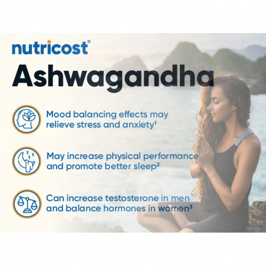 Nutricost Ashwagandha 600mg Capsules – Stress Relief & Cortisol Support | Adaptogen Herbal Supplement for Sleep, Energy & Mood | Non-GMO, Gluten-Free, Vegetarian | 120 Capsules (4-Month Supply)