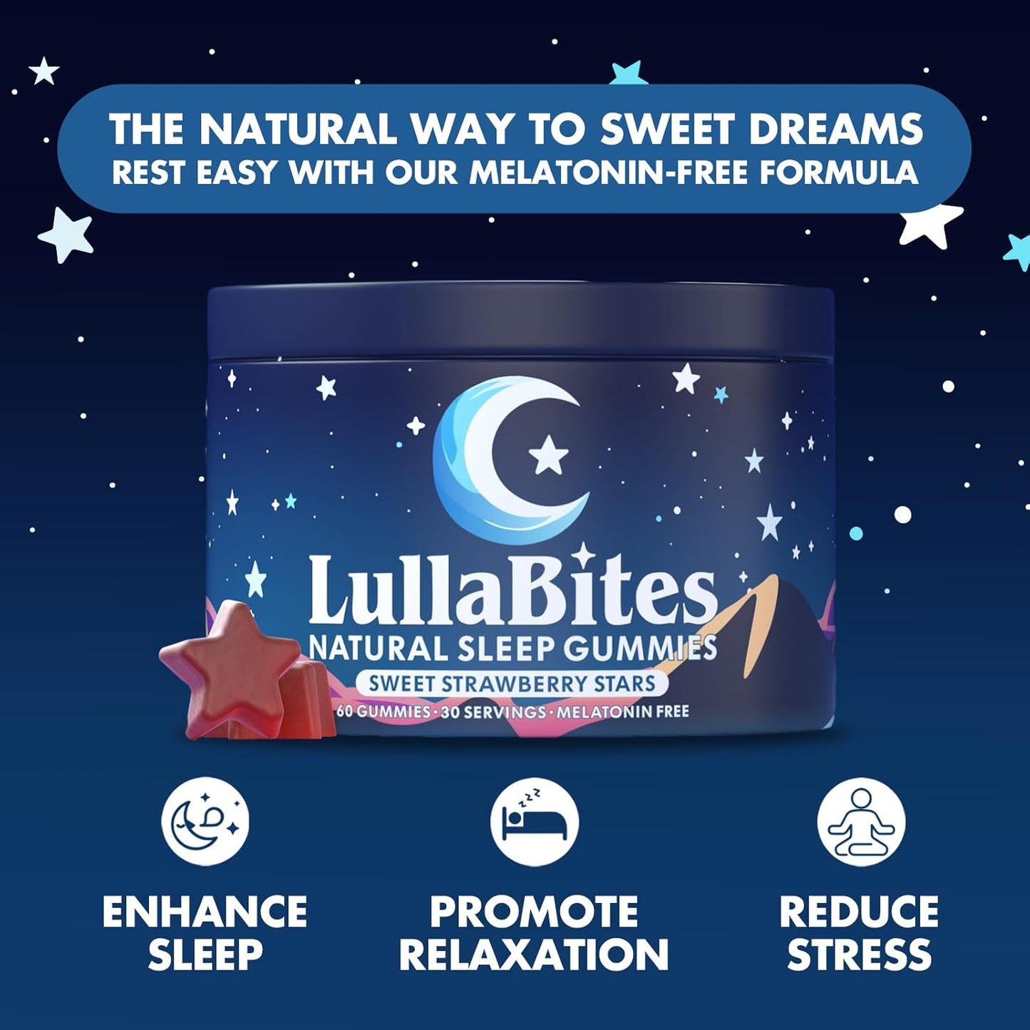 Sleep Gummies with Melatonin, L-Theanine, Chamomile & Lavender – Drug-Free Nighttime Sleep Aid to Fall Asleep Faster & Wake Refreshed | Vegan, Berry Flavor