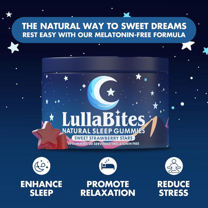 Sleep Gummies with Melatonin, L-Theanine, Chamomile & Lavender – Drug-Free Nighttime Sleep Aid to Fall Asleep Faster & Wake Refreshed | Vegan, Berry Flavor