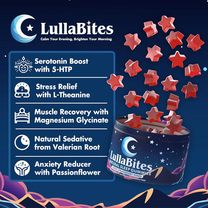Sleep Gummies with Melatonin, L-Theanine, Chamomile & Lavender – Drug-Free Nighttime Sleep Aid to Fall Asleep Faster & Wake Refreshed | Vegan, Berry Flavor